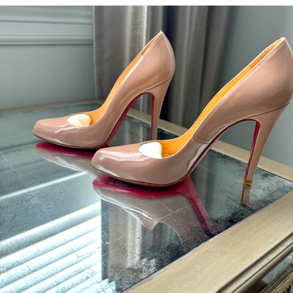Christian Louboutin Décolleté 868 Pumps In Beige Calfskin Leather Heels Pumps